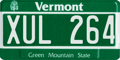 VT license plate XUL264