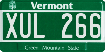 VT license plate XUL266