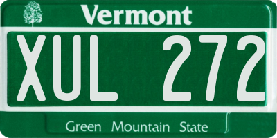 VT license plate XUL272