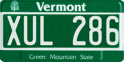 VT license plate XUL286