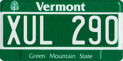 VT license plate XUL290