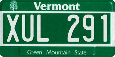 VT license plate XUL291