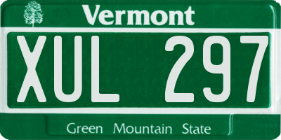 VT license plate XUL297