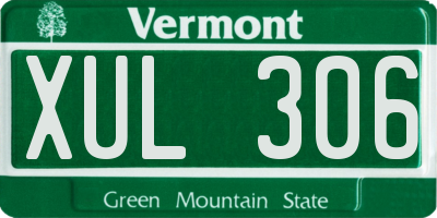 VT license plate XUL306