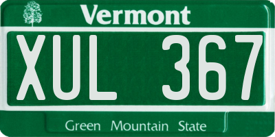 VT license plate XUL367