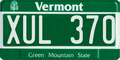 VT license plate XUL370