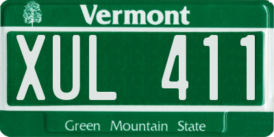 VT license plate XUL411