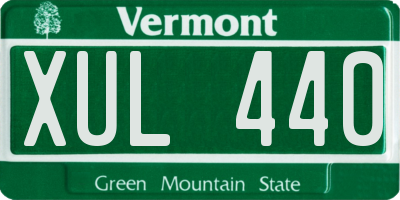 VT license plate XUL440