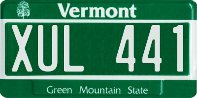 VT license plate XUL441
