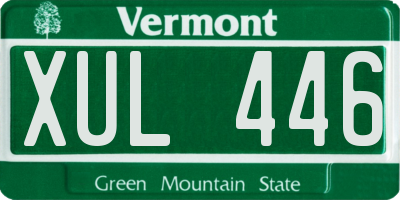 VT license plate XUL446
