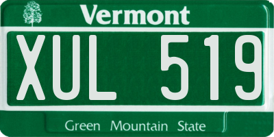 VT license plate XUL519