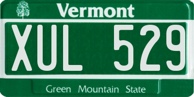 VT license plate XUL529