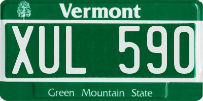 VT license plate XUL590