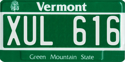 VT license plate XUL616