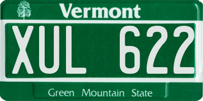 VT license plate XUL622