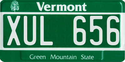 VT license plate XUL656