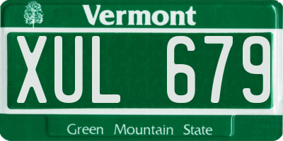 VT license plate XUL679