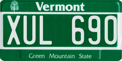 VT license plate XUL690