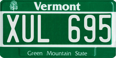 VT license plate XUL695