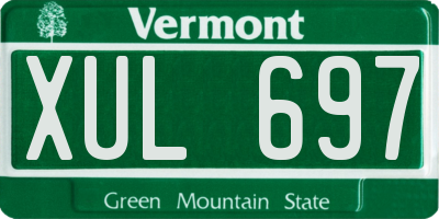 VT license plate XUL697