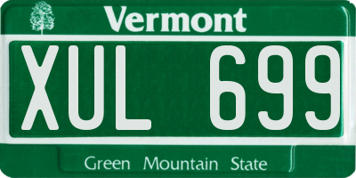 VT license plate XUL699
