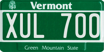 VT license plate XUL700