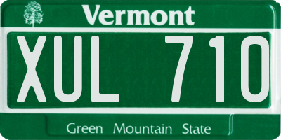 VT license plate XUL710