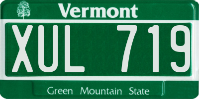 VT license plate XUL719