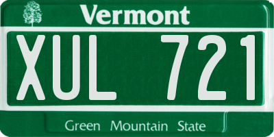 VT license plate XUL721