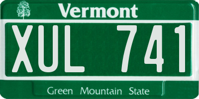 VT license plate XUL741