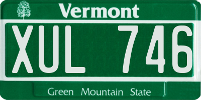 VT license plate XUL746
