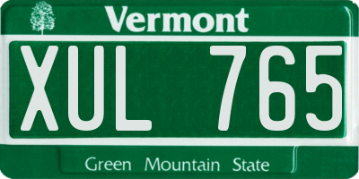 VT license plate XUL765