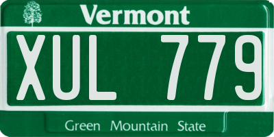 VT license plate XUL779