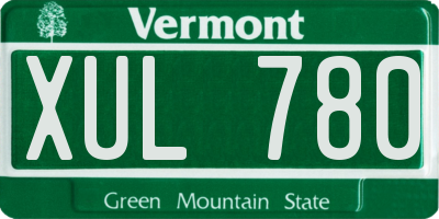 VT license plate XUL780