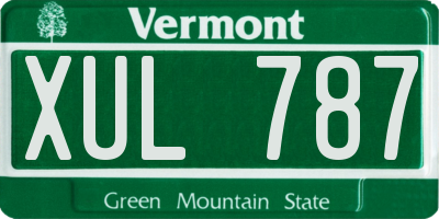 VT license plate XUL787
