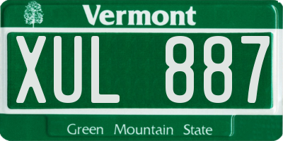 VT license plate XUL887