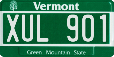 VT license plate XUL901