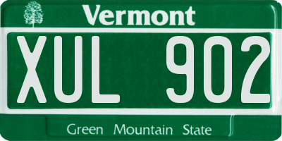 VT license plate XUL902