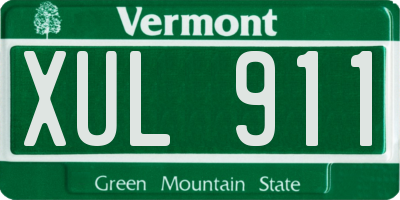 VT license plate XUL911