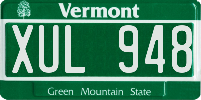 VT license plate XUL948