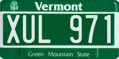 VT license plate XUL971