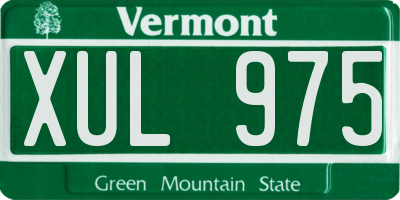 VT license plate XUL975