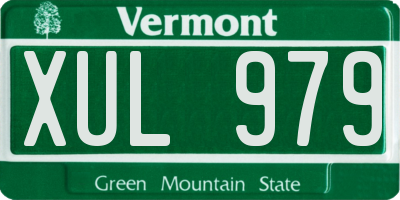 VT license plate XUL979