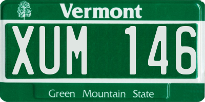VT license plate XUM146