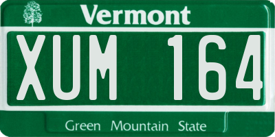 VT license plate XUM164