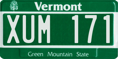 VT license plate XUM171