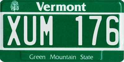 VT license plate XUM176