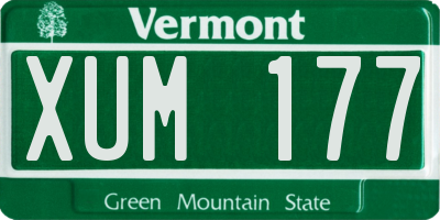 VT license plate XUM177