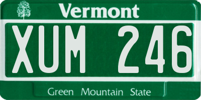 VT license plate XUM246