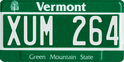 VT license plate XUM264